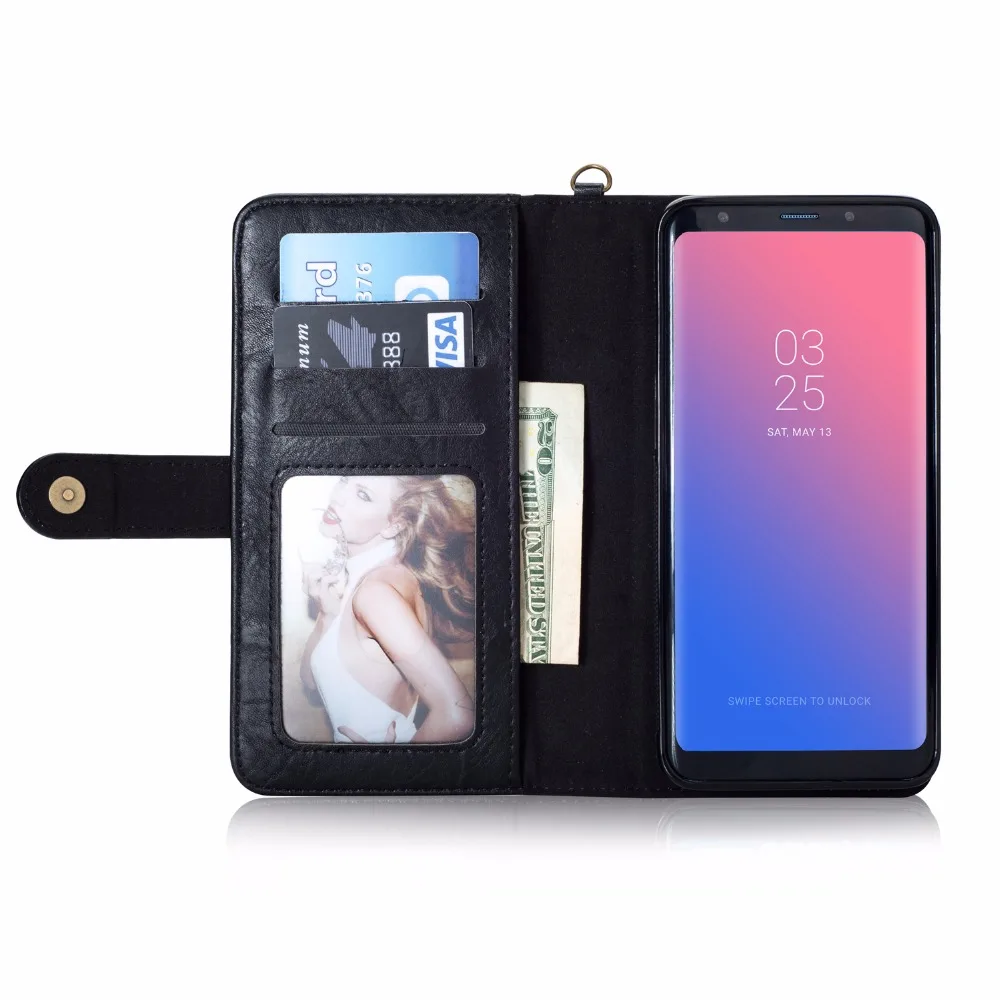 Для samsung galaxy S9 S8 S10 Plus S7 Edge S10e Чехол-книжка для телефона pu кожаный бумажник слот для карт чехол для samsung Note 8 9 10+ coque