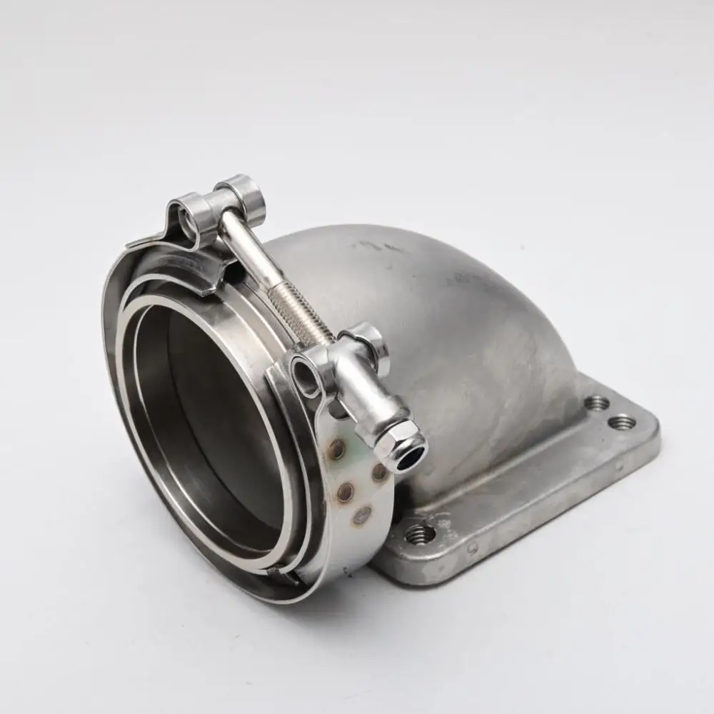 1 комплект T4/T3 Turbo Нержавеющая сталь(под углом 90 градусов) для переходный фланец+ 3 знака после "Vband 304 TKD90V30