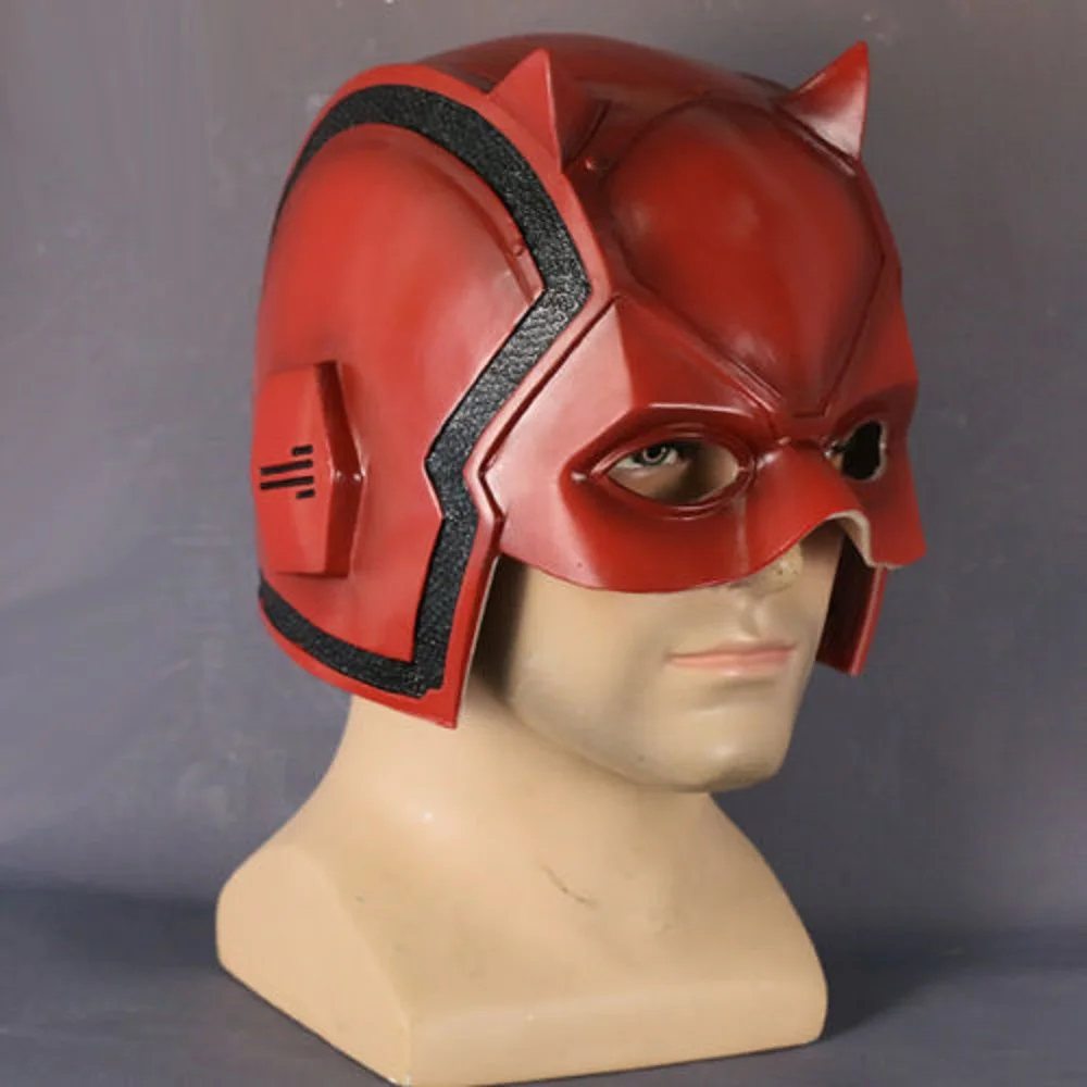 2016 New Anime Daredevil Mask for Sale Matt Murdock Cosplay Costume Helmet Brand New Red PVC For Adult Hot Sale (7)