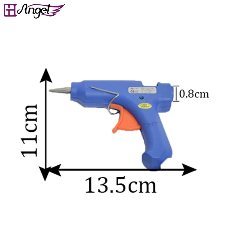 100 шт 20 Вт 7 мм 110-240 В мини электрический нагревательный термоклеевой пистолет+ розетка для ЕС/Австралии/США/Великобритании для наращивания волос, инструменты