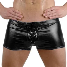Мужские сексуальные трусы Плавание одежда искусственная кожа боксеры пляжная магистральные трусы Плавание шорты Herenondergoed#2J19