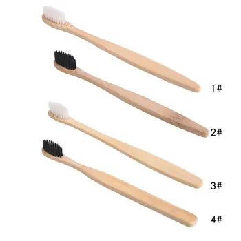

Environmental Personal Bamboo Charcoal Toothbrush For Oral Health Low Carbon Medium Soft Bristle Wood Handle Toothbrush