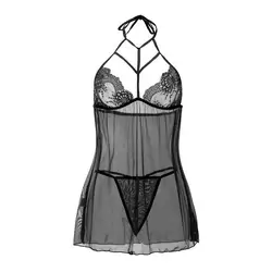 Новый S-2XL плюс Размеры белье сексуальное эротическое горячая Глубокий V платье Для женщин прозрачного кружева Тедди сетки тело Ночное