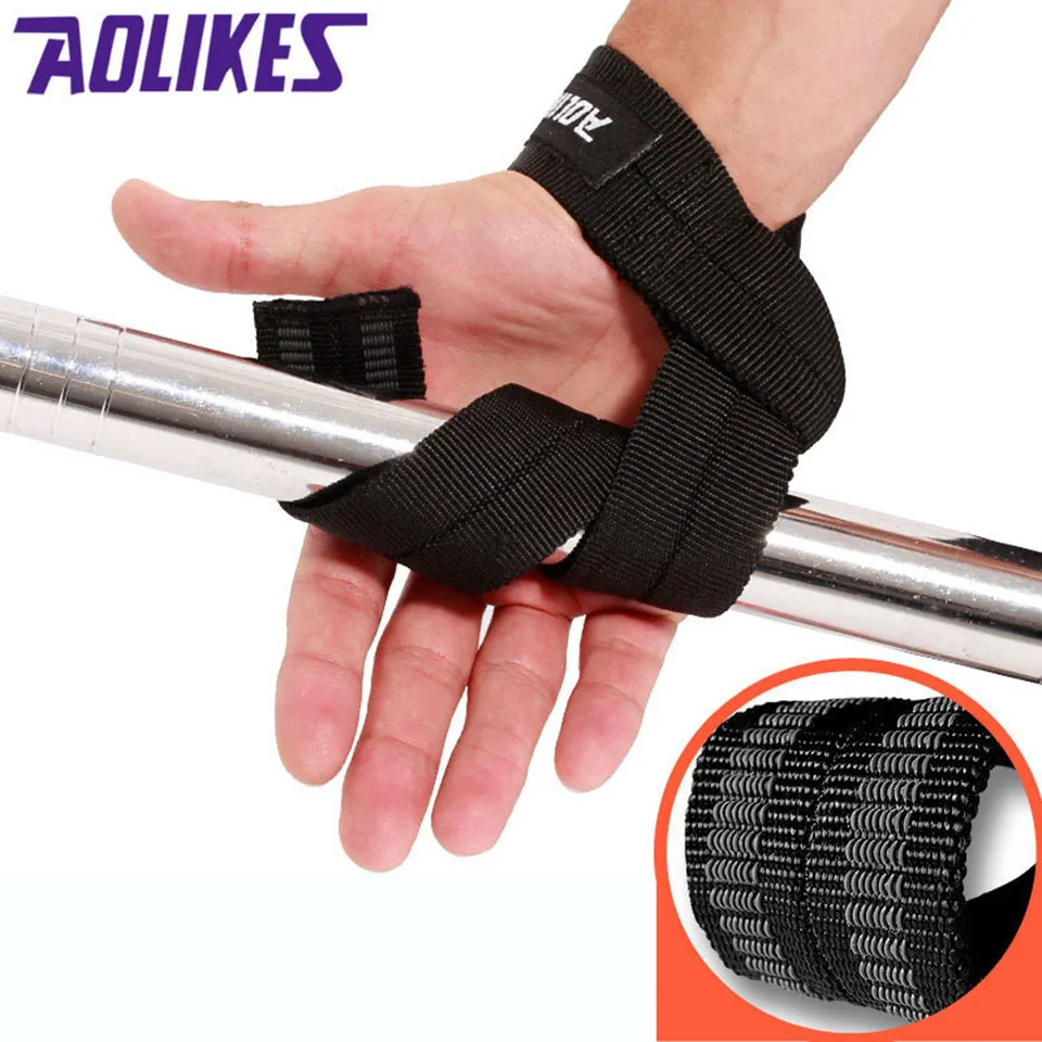 AOLIKES 1 пара, регулируемая спортивная поддержка запястья, фитнес, профессиональная повязка, защита запястья, тяжелая атлетика, гантели, ремешки на запястье