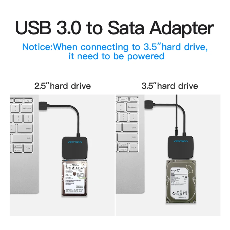 Vention Sata to usb Sata USB 3,0 кабель USB to Sata конвертер 2,5 3,5 дюйма внешний жесткий диск кабель для ПК usb 3,0 sata адаптер