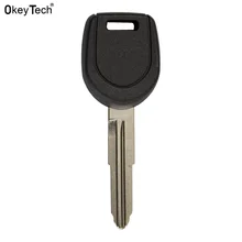 Okeytech substituição transponder chave escudo para mitsubishi colt lancer mirage eclipse galant esforço chave em branco com lâmina esquerda
