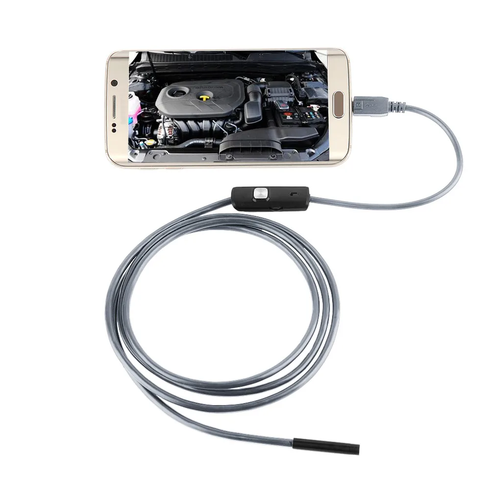 HISEEU 3.5 M Long 5.5 Mm Endoscopy Waterproof Inspection Camera 6 LEDs For Smartphone Connection|Компьютерные кабели и