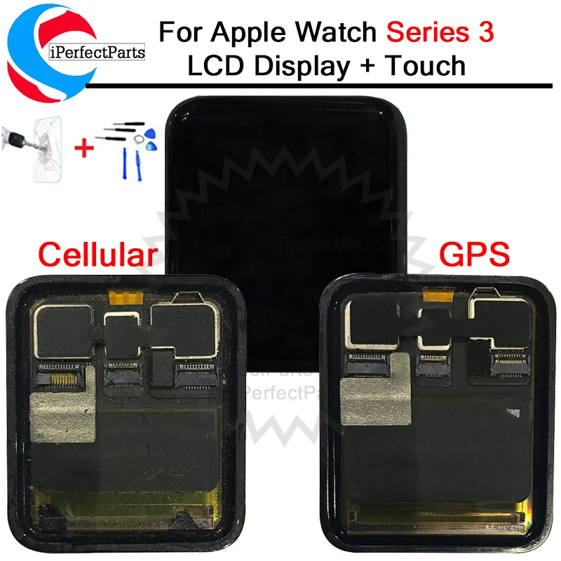 

For Apple Watch Series 3 LCD Display Touch Screen Digitizer 38mm/42mm GPS/Cellular Lcd Pantalla Replacement For Series 3