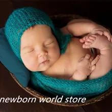Реквизит для фотосъемки новорожденных, мохеровая шапочка и упаковка(комплекты), подарок для ребенка, реквизит для фотосъемки, аксессуары для малышей