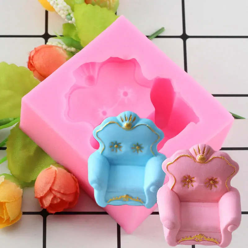 

3D Sofa Chair Silicone Mold Cake Decorating Mold Fondant Cake Mold Chocolate Silicone Mold DIY Baking Tools