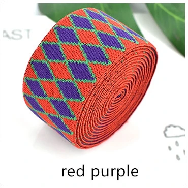 Утолщенная эластичная лента; эластичная плоская одежда; резинка для волос; цветной эластичный пояс; аксессуары для одежды; брюки - Цвет: red purple