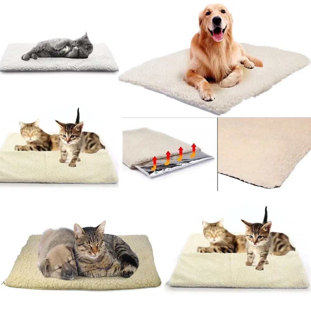 

2019 New arrival solid Large Self Heating Pet Dog Cat Mat Puppy Cushion Bed Pad Soft Warm Cat Rug Thermal Washable Pillow