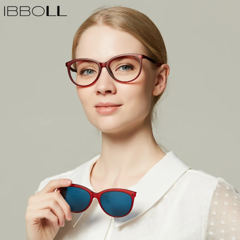 ibboll Brand Designer Clip On Sunglasses 2018 Fashion Women Polarized