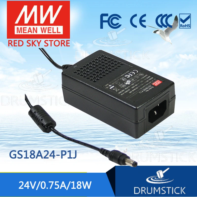 

Selling Hot MEAN WELL original GS18A24-P1J 24V 0.75A meanwell GS18A 24V 18W AC-DC Industrial Adaptor
