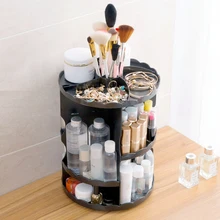 Ротационная Полка для косметики туалетный стол настольный многослойный пластиковый ящик для сбора ухода за кожей