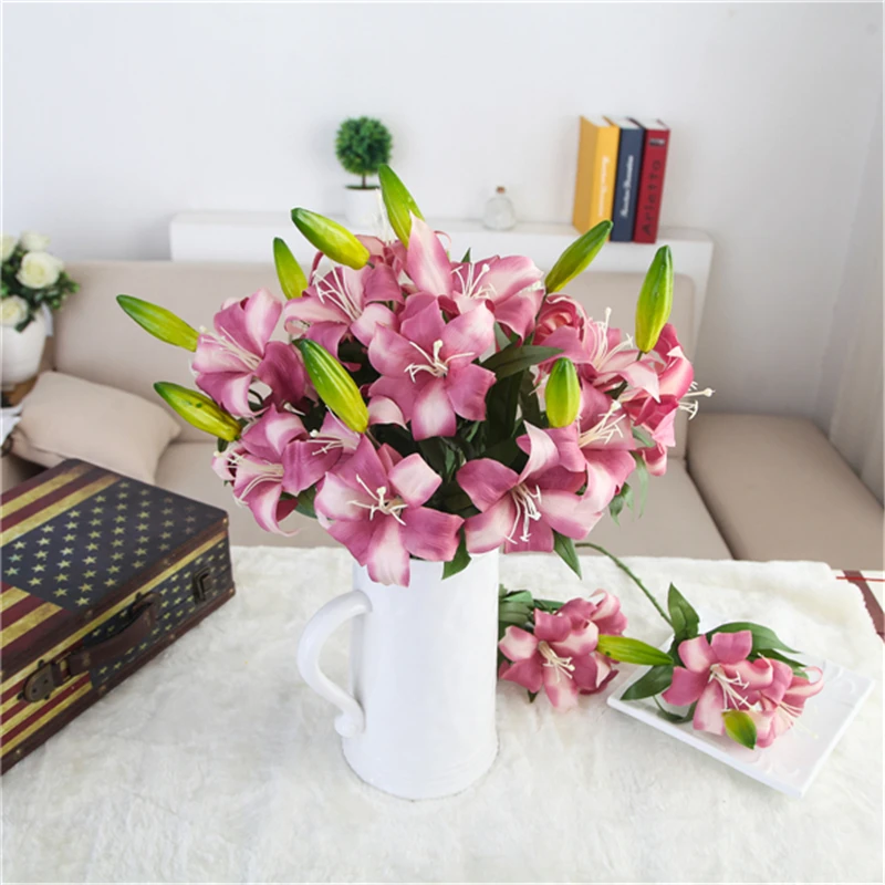 10 шт. Декоративные искусственные лилии для духов|artificial flowers for decoration|flowers artificialflowers