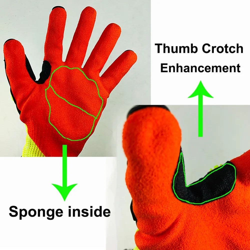 Cut resistant work gloves NMSafety Level 5 Safety Work Touch Anti Vibration Impact Mechanics Protective