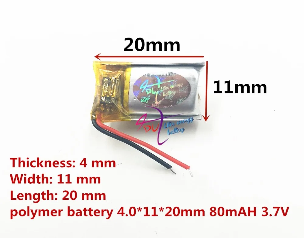 Аккумуляторная батарея Liter energy Bluetooth 401120 401020 401220 80 мАч мини смарт браслет 3 7 В