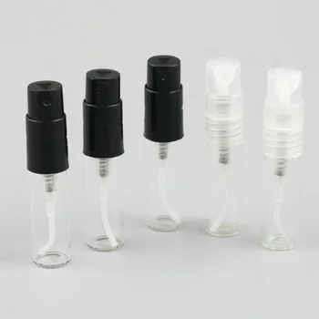 

10pcs x 2ml Empty Glass Perfume Spray Bottle Travel Portable Atomizer Small Perfume Sample Containers with Black/Clear Sprayer