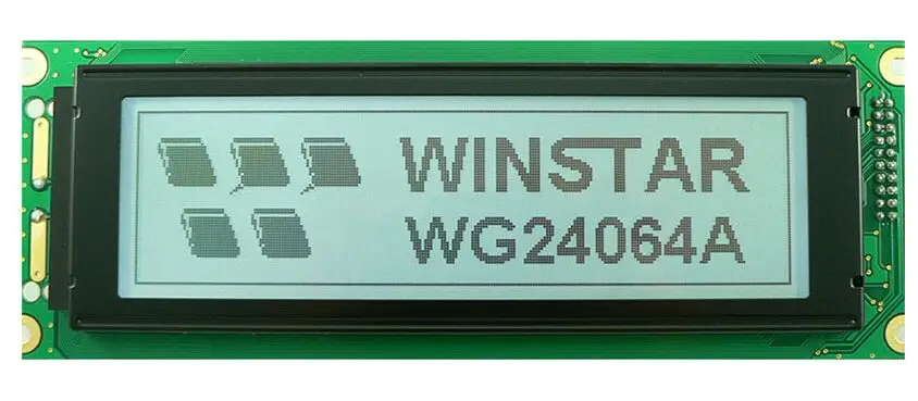WG24064A WINSTAR 5V 240x64 graphic LCD display module which is built in RA6963 controller screen white backlight WG24064A WINSTAR 5V 240x64 graphic LCD display module which is built in RA6963 controller screen white backlight