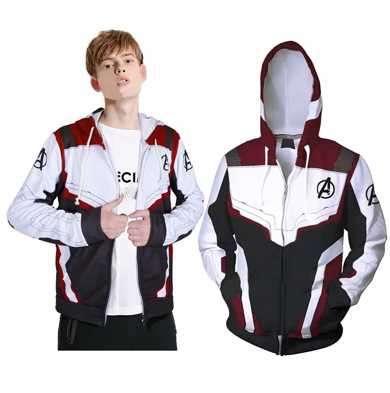 

Avengers Endgame Quantum Realm Sweatshirt Jacket Advanced Tech Hoodie Cosplay Costumes Assassins Creed Iron Man Hoodies Suit
