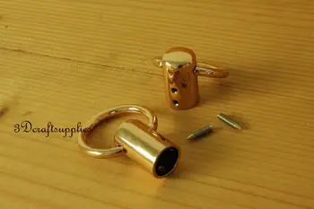 

rope Barrier end stopper Cord end caps 1.2 cm golden 6 pieces AC32