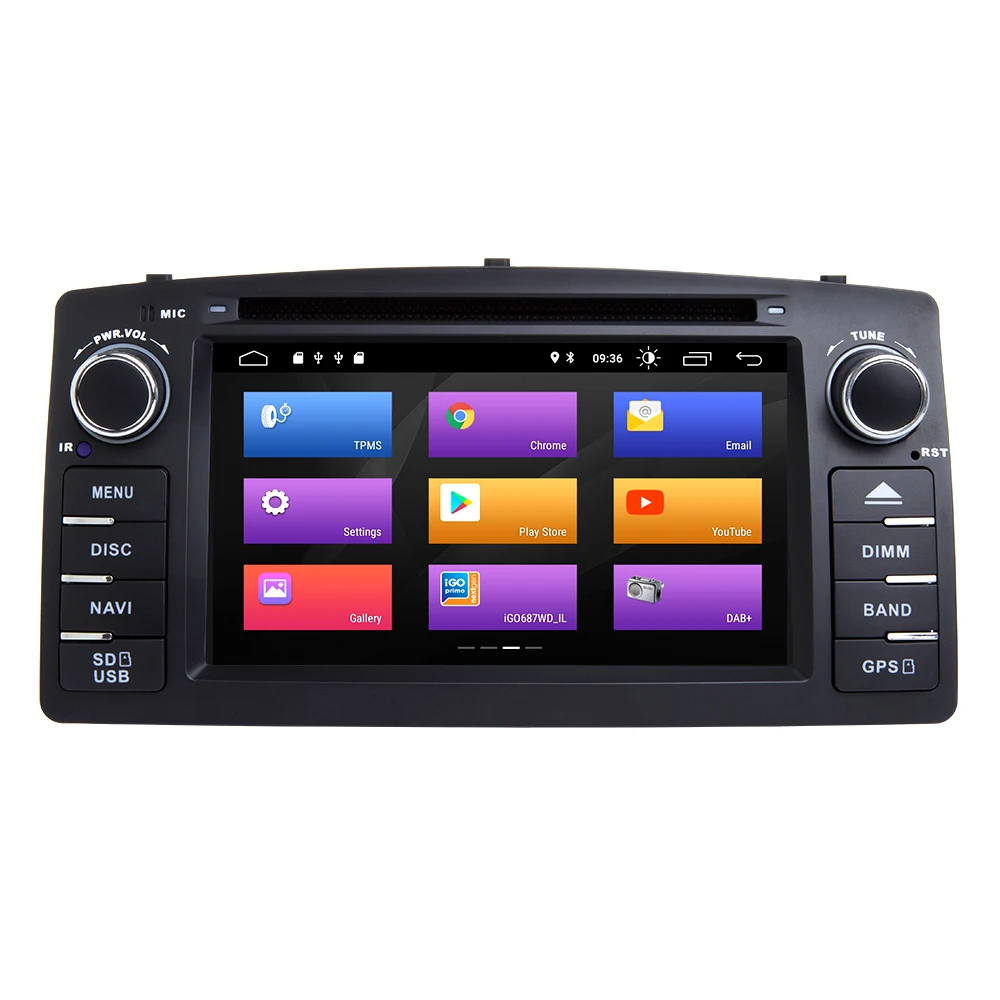 Discount Josmile Android 9.0 2 Din Car Radio Car DVD Player For Toyota Corolla E120 BYD F3 2000 2003 2005 2006 Multimedia GPS Navigation 2