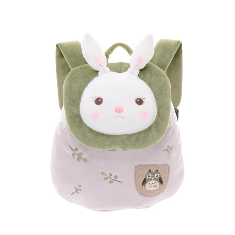 Metoo Kids Kawaii Bunny Plush Backpacks Rabbit School Bags Soft