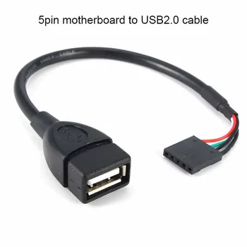 

5Pins Motherboard Female Socket Transfer USB 2.0 Female Cable Adapter PC Case Internal Extender Cable Patch Cord High Quality