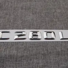 Хромированный АБС-пластик автомобильный багажник задние буквы значок эмблема наклейка стикер для Mercedes Benz C Class C280L