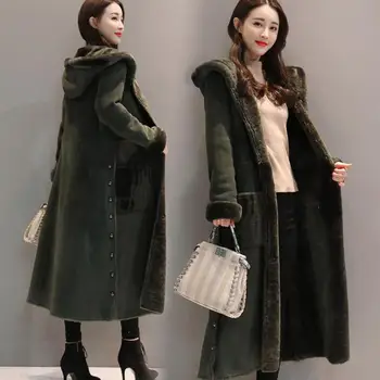 

Women new fashion thickened plus cashmere winter coats 2018 ladies long casual windbreaker womens hem open split lapel jackets