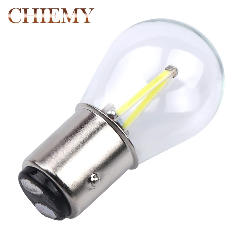 

2PCS P21/5W 1157 BAY15D LED Car Light Filament Chip Auto Vehicle Reverse Brake Backup Bulb Lamp 12v 6000K White Yellow Red