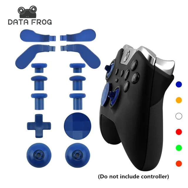 Best Price For Xbox One Elite Wireless Controller 14 pcs Metal Replacement Thumbsticks Joystick Caps Paddle Dpad For XBOX One Elite Gamepad