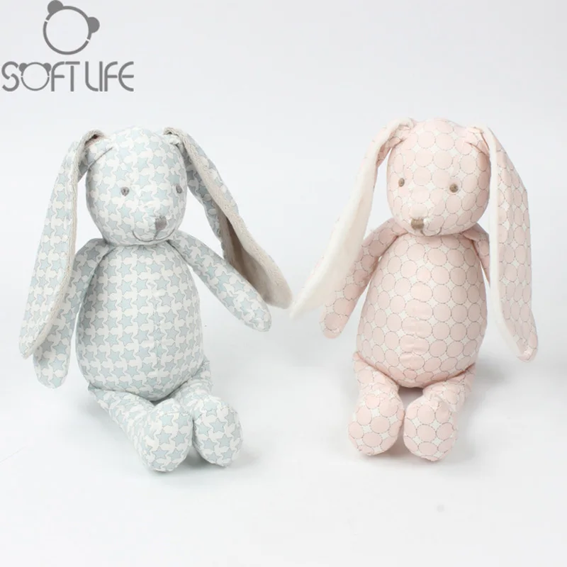 30CM Lovely Rabbit Plush Dolls Toy Long Ear Bunnies Kids Stuffed Animals Soft Toys Pink Blue Bunny Fluffy Hare Cushion juguetes  (3)