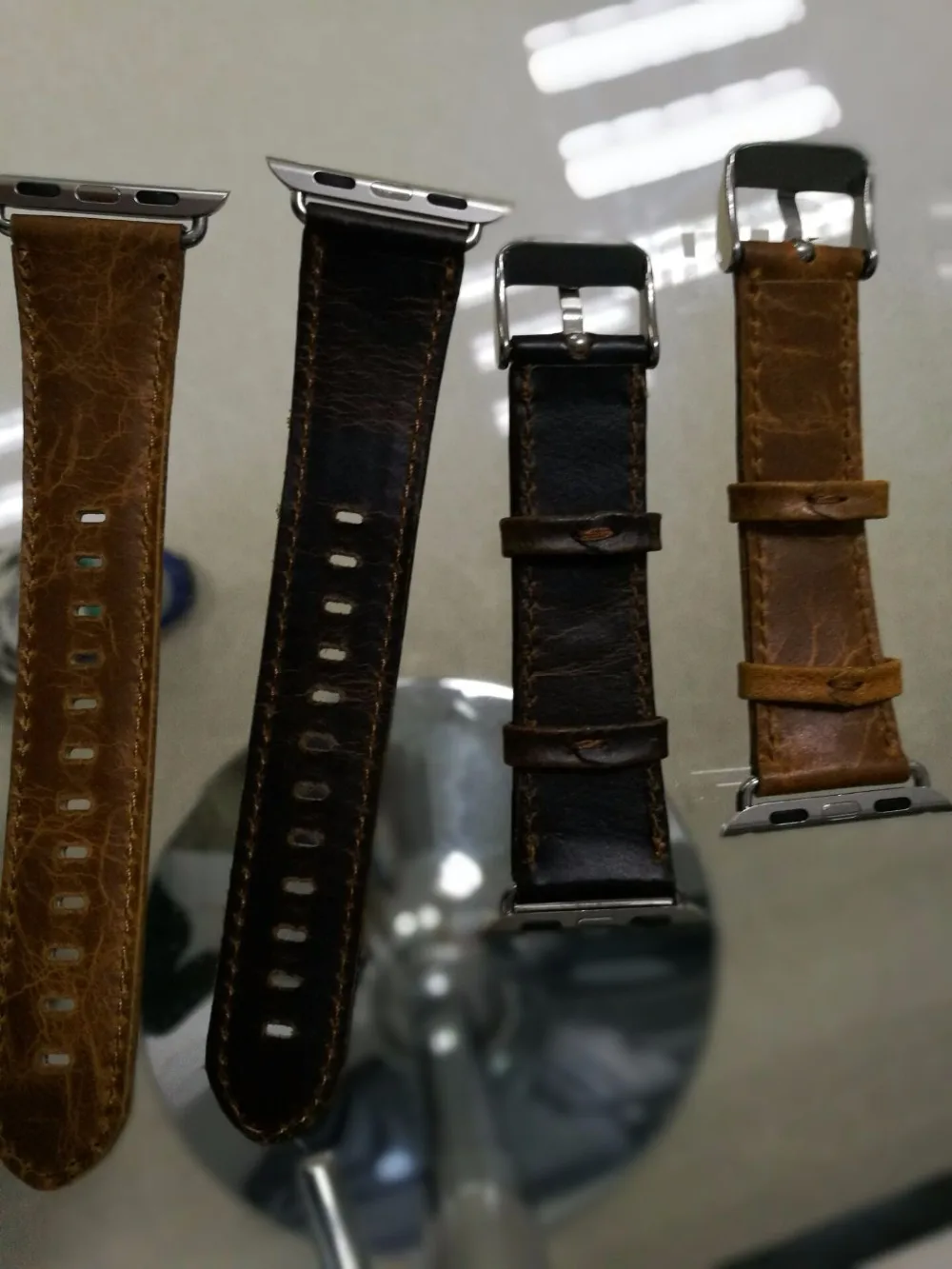 Ремешок из натуральной кожи для apple watch band apple watch 5 4 3 44 мм/40 мм 42 мм 38 мм crazy horse классическая металлическая застежка ремешок для часов