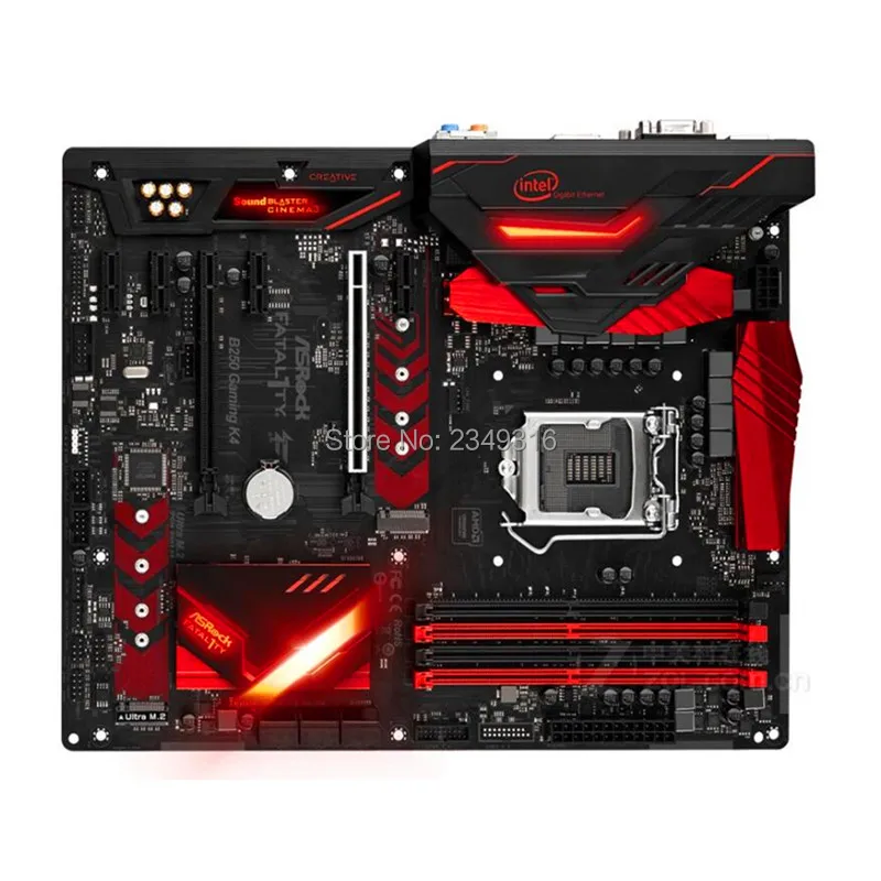 Для материнской платы ASRock B250 игровой K4 оригинальная б/у рабочего стола материнской платы B250 LGA1151 DDR4 SATA3 USB3.0 Поддержка I5 7500 6500