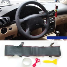 Accesorios del coche de cuero genuino cubierta del volante del coche Para Volkswagen Passat B5 B5.5 1998-2005