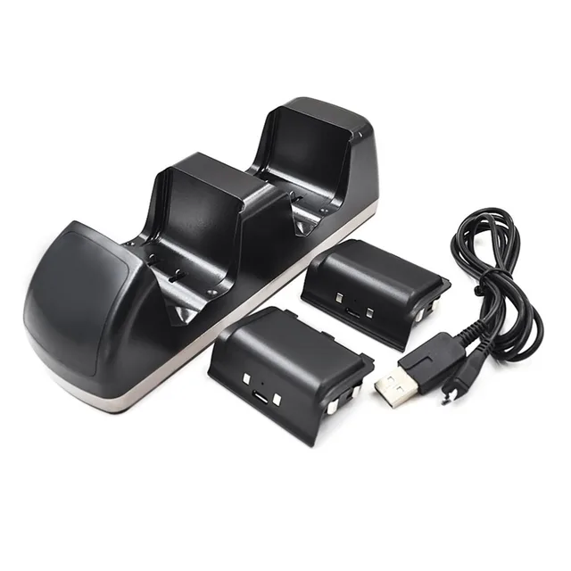 Best Price Professional Game Controller Charging Station Dual Dock Charger Base With 2 Rechargeable Batteries Suitable for XBOX One