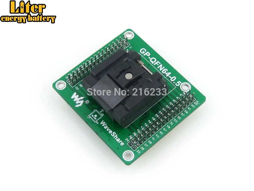 

QFN-64B-0.5-01 QFN64 MLF64 Enplas IC Test Socket Programming Adapter 0.5mm Pitch with PCB Pin Header