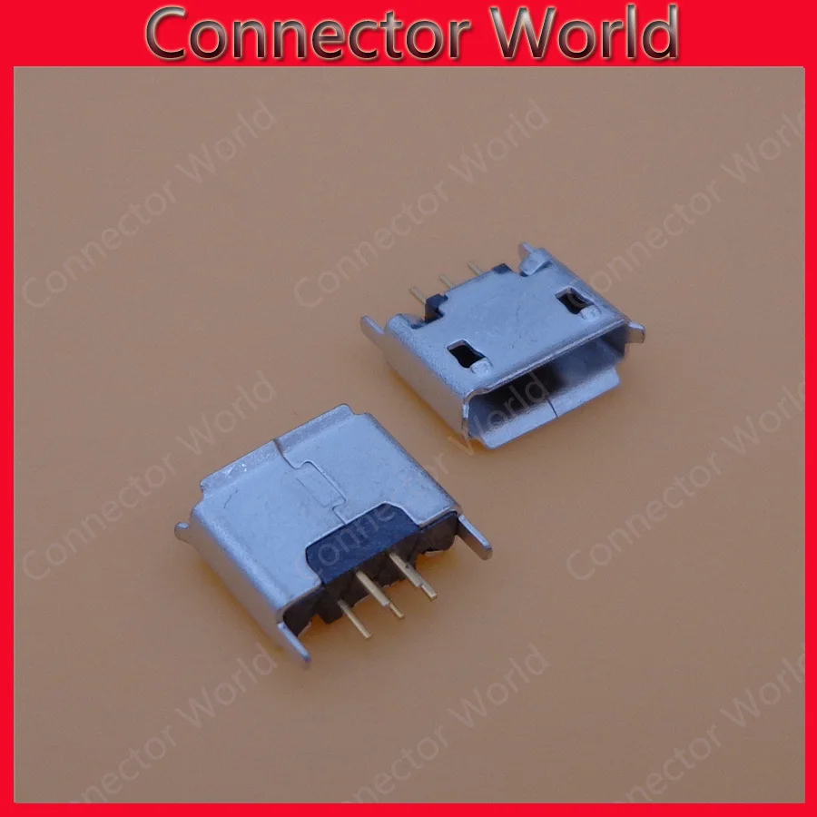 200 шт./лот Micro usb Тип Женский 180 градусов 5Pin DIP пайка ПХД разъем миниатюрные разъемы зарядный порт