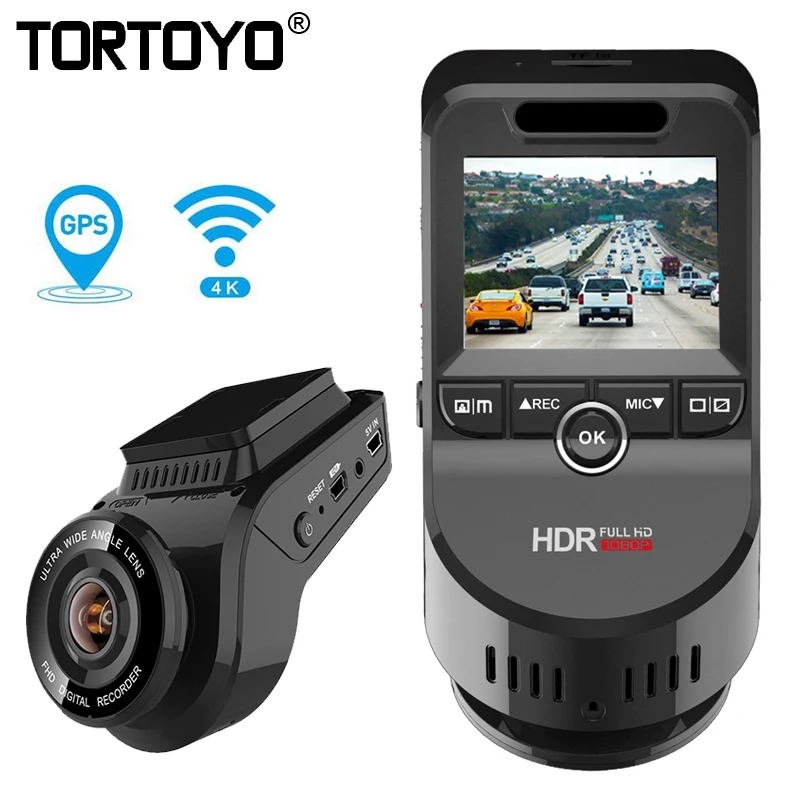 

TORTOYO Novatek 96663 1440P Full HD Car DVR Built in GPS WiFi Dash Camera Night Vision G-Sensor Loop Recording Video Camcorder