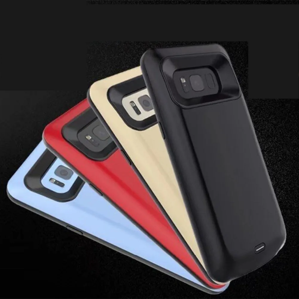 Fuloophi Battery Charger Poverbank Case for Samsung Galaxy S8 Case Battery Powerbank Power Bank 5500mah Battery Charger Cases