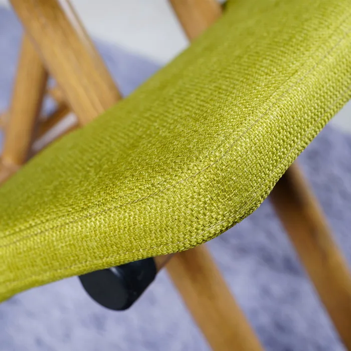 Ergonomically Designed Kneeling Chair Green Fabric Cushion Modern Office Computer Chair Ergonomic Posture Knee Chair Design