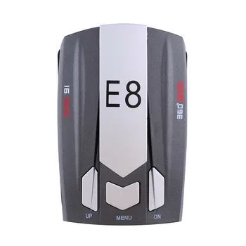

Mini E8 Car Radar Detector Scanning Voice Anti-Police warning vehicle speed detector X K KU Ka Russian & English version