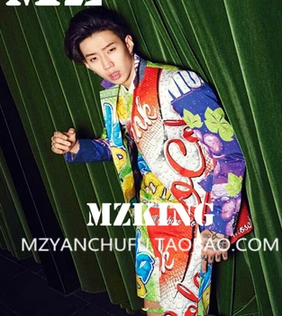 

2020 Brand Mens New Suits Fashion Slim Blazers Male Singer Guest Club Color Coke Lemon Suit Costumes Clothing Men Blazer Dress