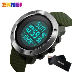 SKMEI Военная Униформа спортивные часы для мужчин лучший бренд класса люкс электронные светодиодный цифровой наручные часы