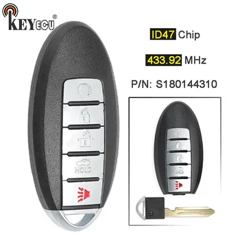 Keyforkess 433.92MHz ID47 Chip S180144310 sostituzione Smart Remote Car Key Fob 5 pulsanti per Nissan Murano 2013/70-14 Pathfinder 2013/90-16