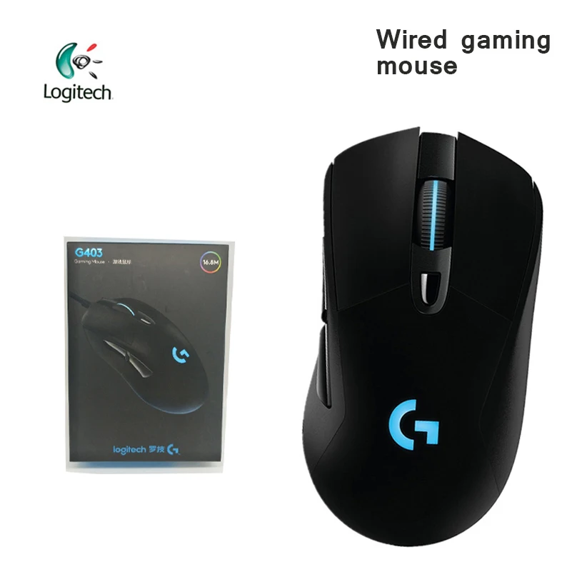 original Logitech G403 Gaming Mouse 12000 DPI Wired RGB Game Mouse for Mouse Gamer