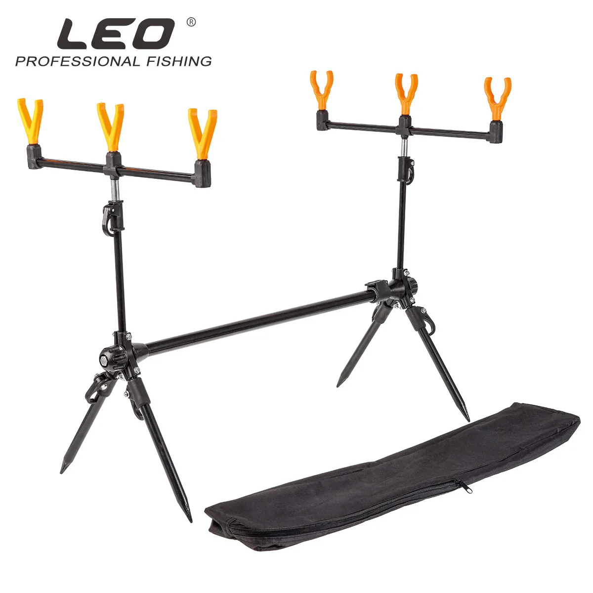 

2017 New Arrival Free Shipping LEO fishing bracket foot Fast folding shoal beach alarm sea pole battery gun rack 1.8kg 85*125cm