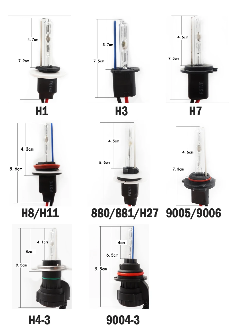 Fonte de Luz Carro Xenon Hid Kit Conversão h1 h3 h7 h8 H11 9005 Hb3 9006 Hb4 h4 Escondeu Farol 4300 k 6000 8000 Dc12v 55 w 14 luz hid kit conversão h1 h3 h7